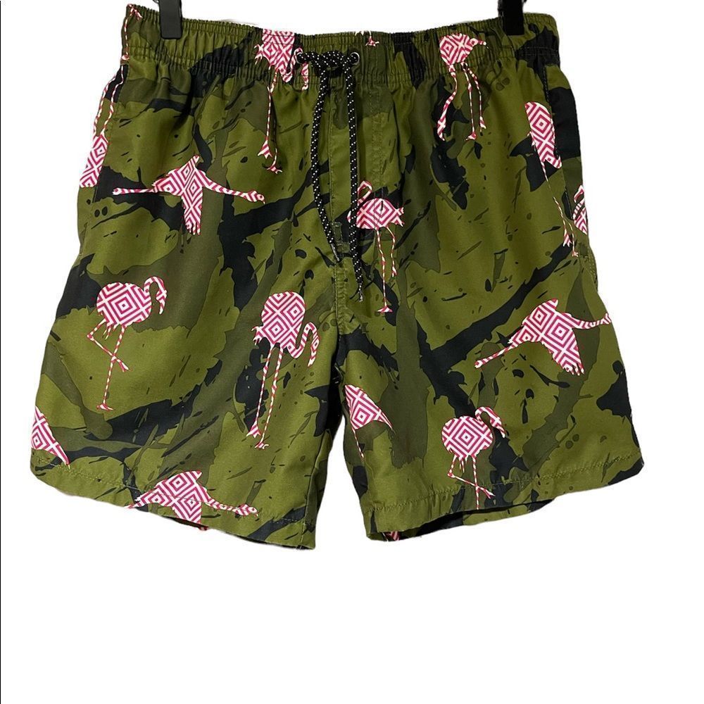 Nitrous Black Camo Swim Trunk Small
